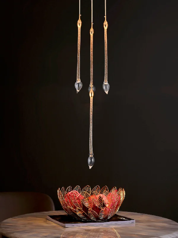 Mediterranean - Style Ceiling Lights with Terra - Cotta and Ceramic DetailsTristan 4-Lamp Pendant Light