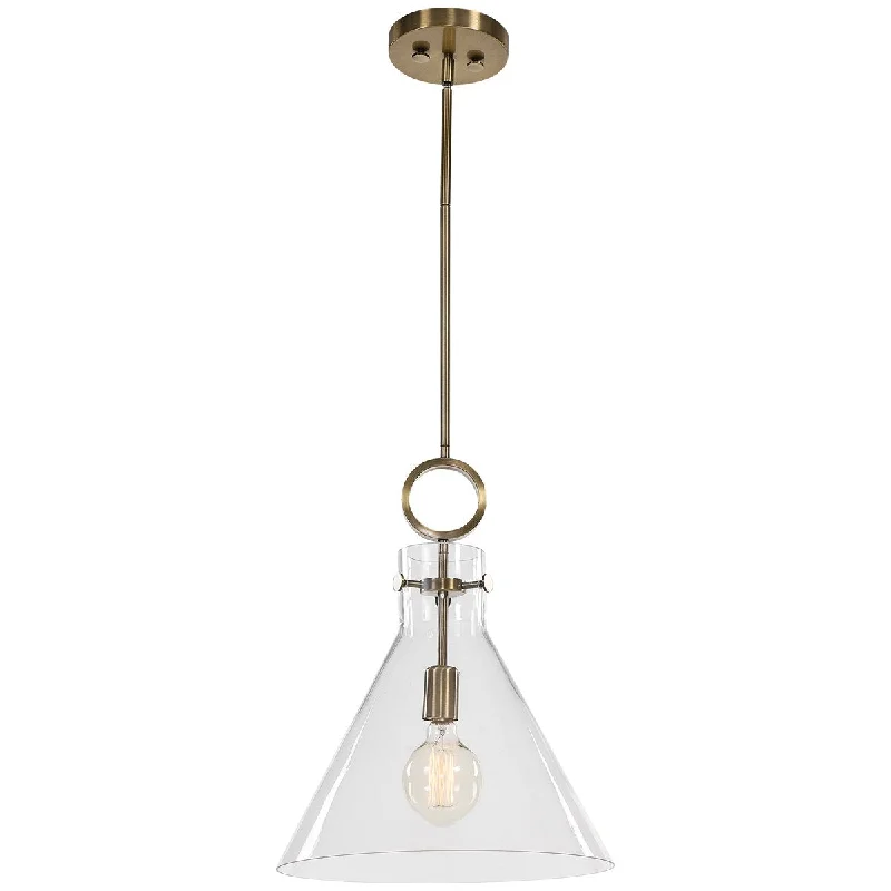 Japanese - Inspired Ceiling Lights with Shoji - Screen - like DiffusersUttermost Imbuto Funnel Glass 1-Light Pendant