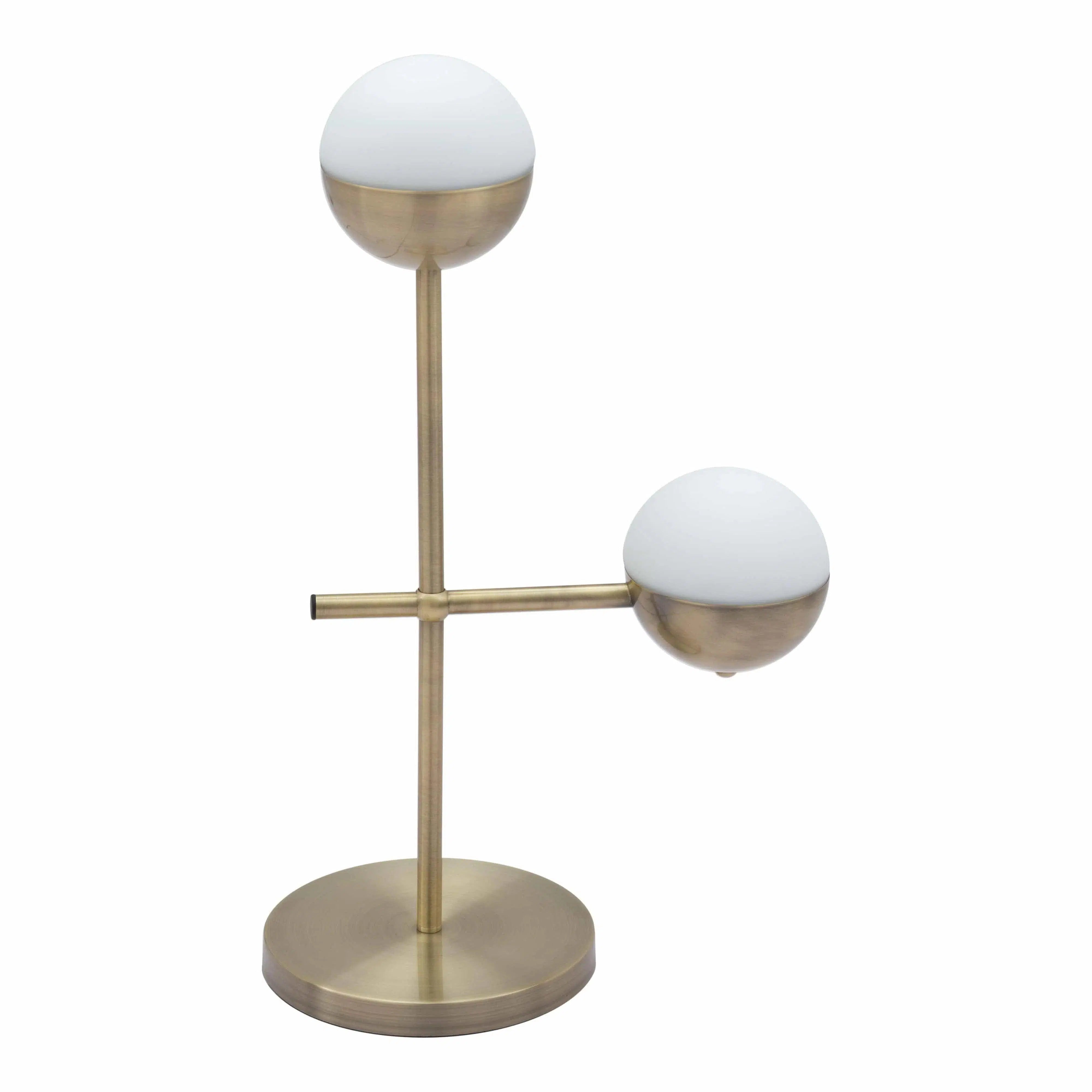 wooden table lamps with natural grain for a warm and organic feelWaterloo Table Lamp White & Brushed Bronze