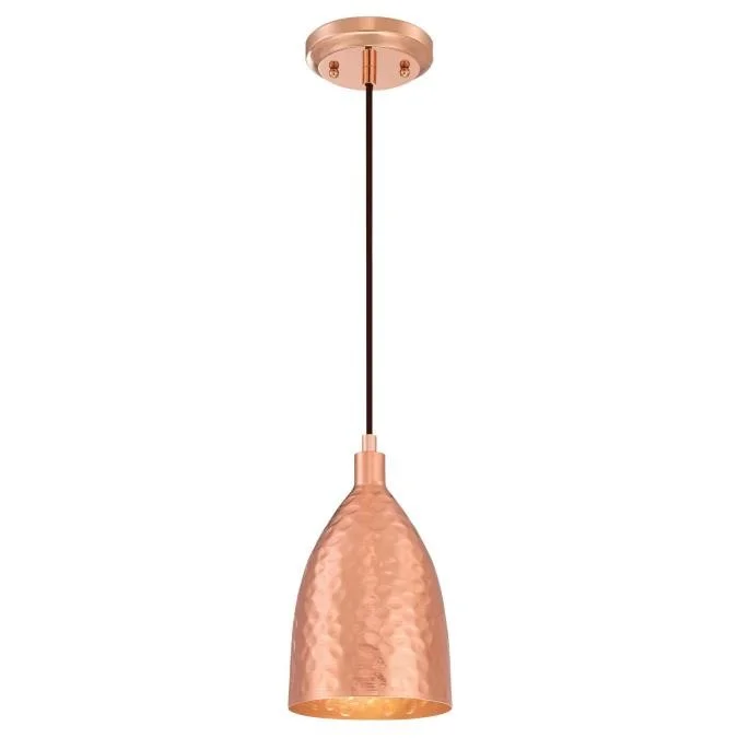 Art Deco Ceiling Lights with Geometric Patterns and Metallic FinishesWestinghouse  6105400 Pendant Light - Copper