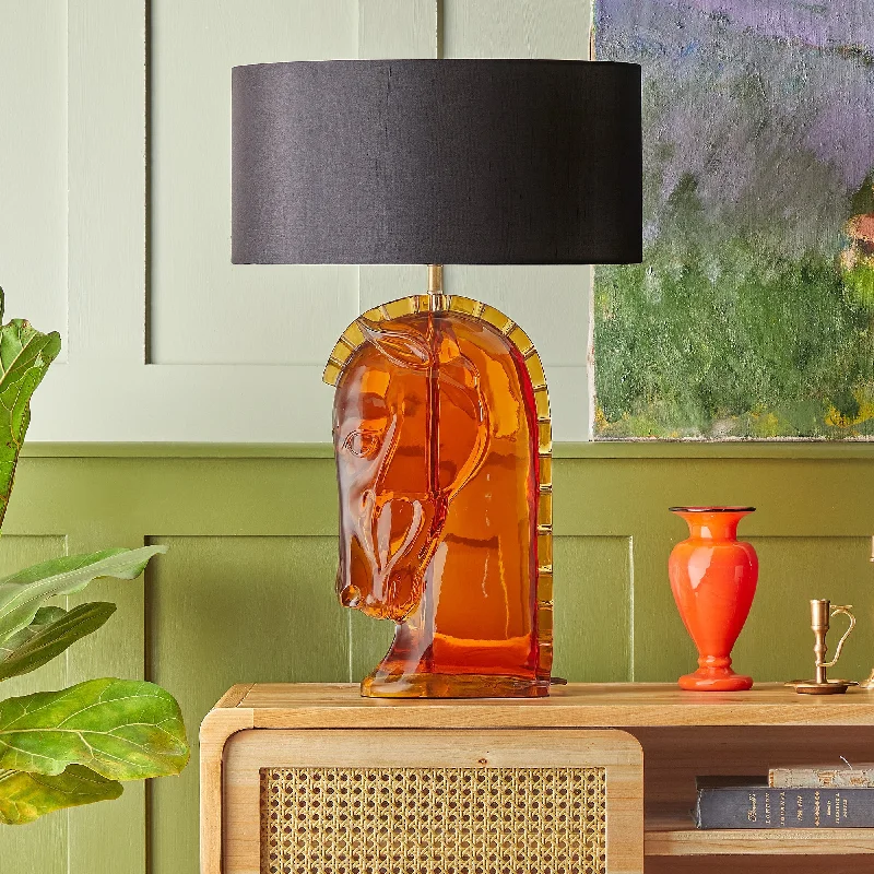 victorian style table lamps with ornate details for traditional homesWhinny table lamp in amber resin