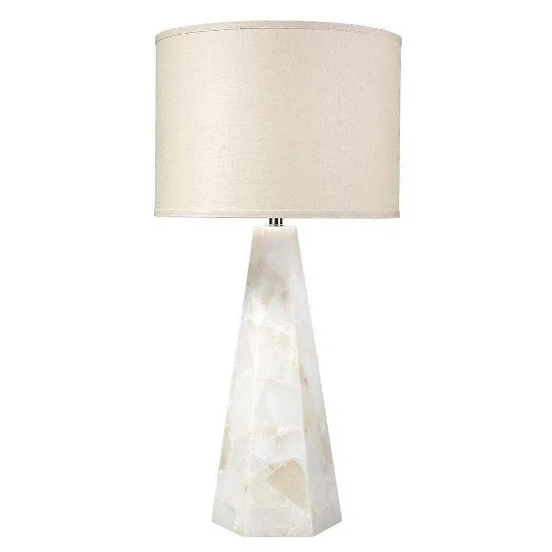 fabric table lamps with a linen shade for a relaxed and breathable lookWhite Alabaster Borealis Hexagon Table Lamp