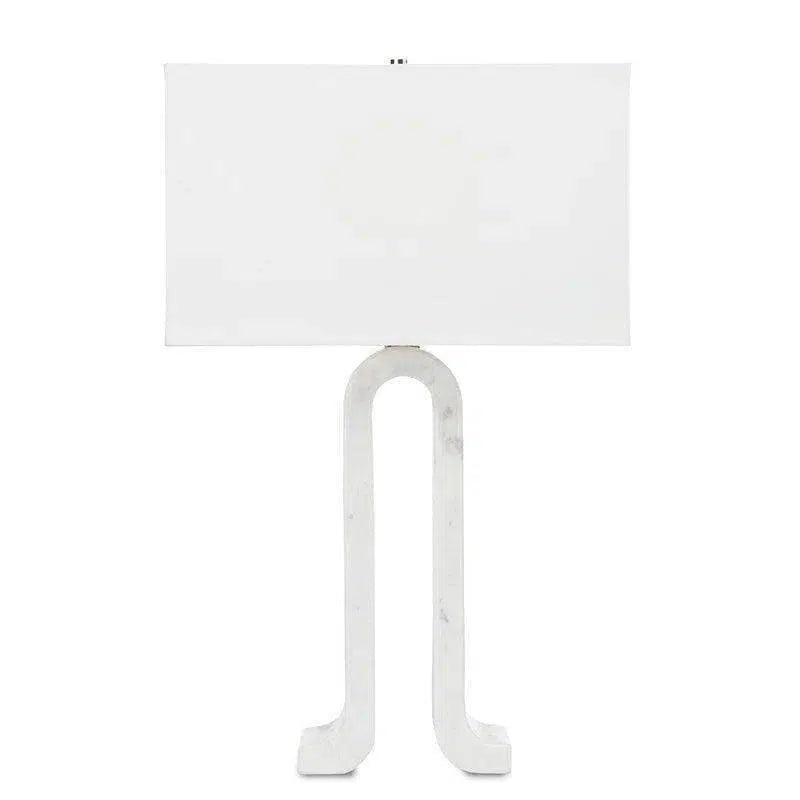 crystal table lamps with dazzling prisms for a glamorous effectWhite Marble Leo Table Lamp