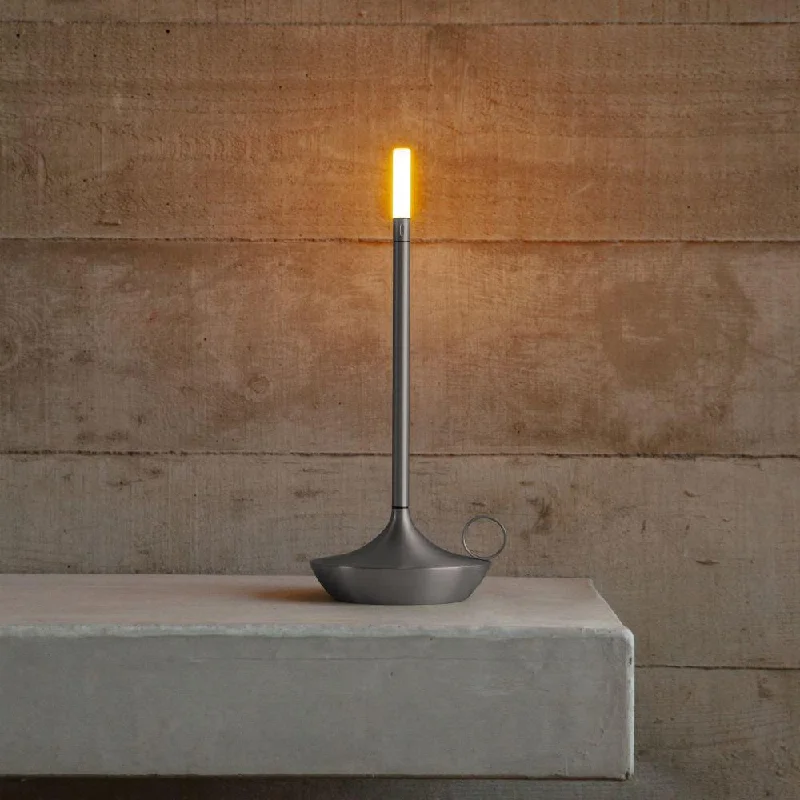 marble table lamps with a luxurious veined pattern for high end decorWick Rechargeable Table Lamp - Graphite - Graypants