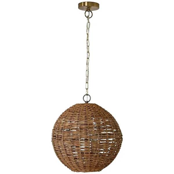 Rustic Ceiling Lights with Reclaimed Wood and Distressed FinishesWorlds Away Oakley Ball Pendant Light